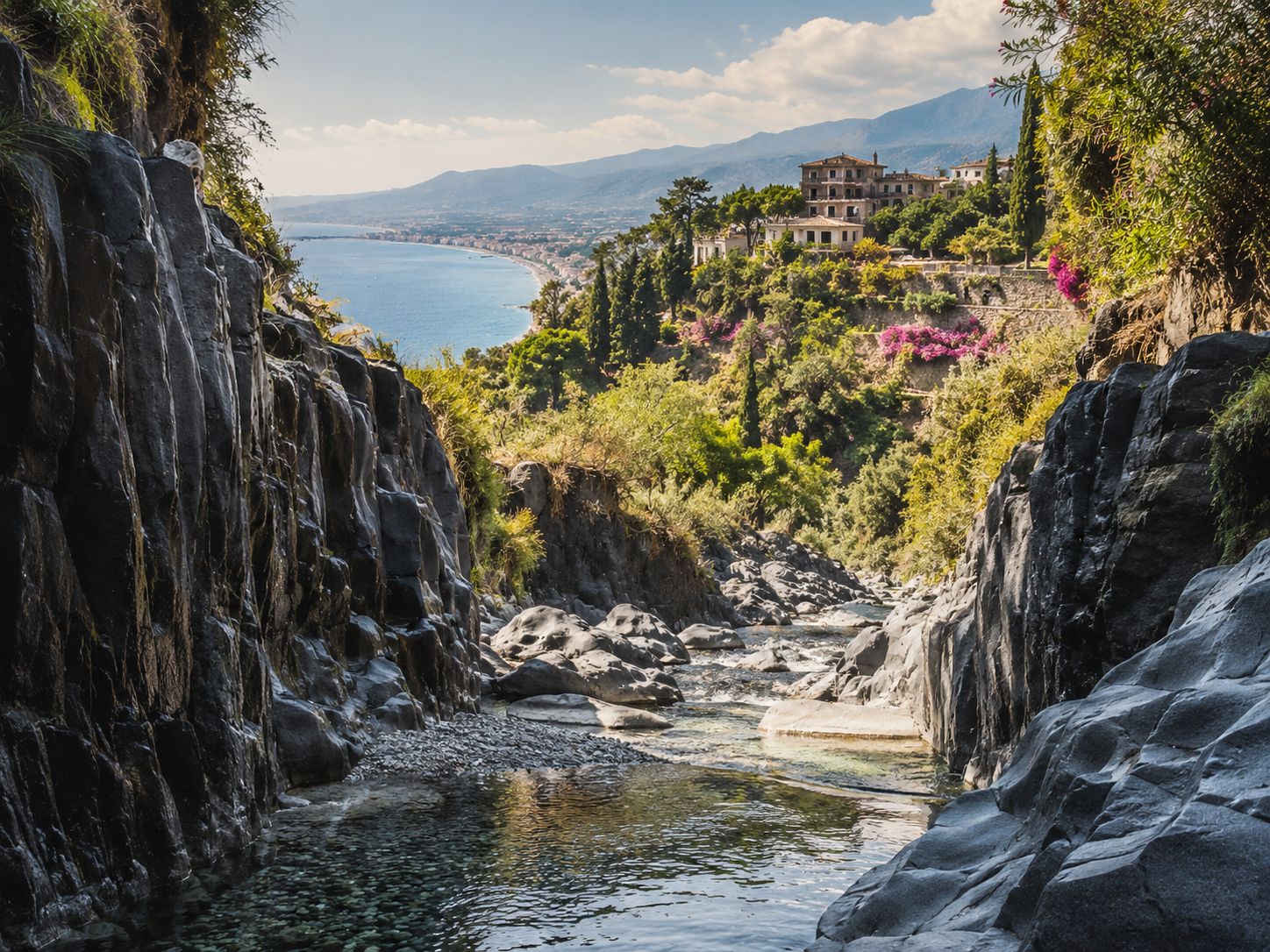 Alcantara Gorges & Taormina private tour